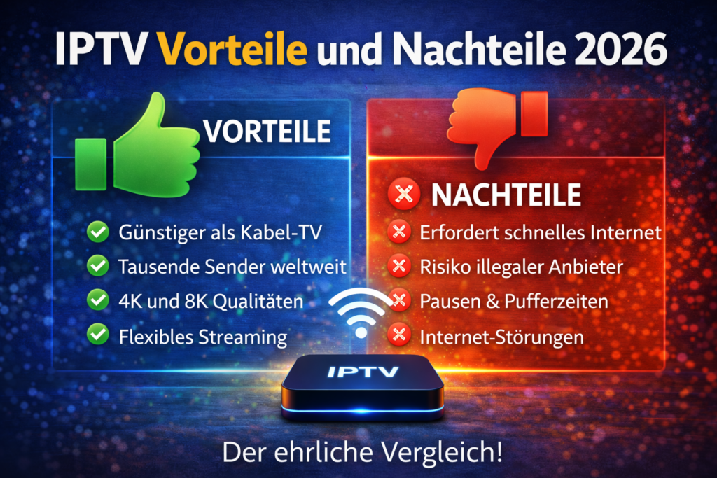 IPTV Vorteile und Nachteile 2026