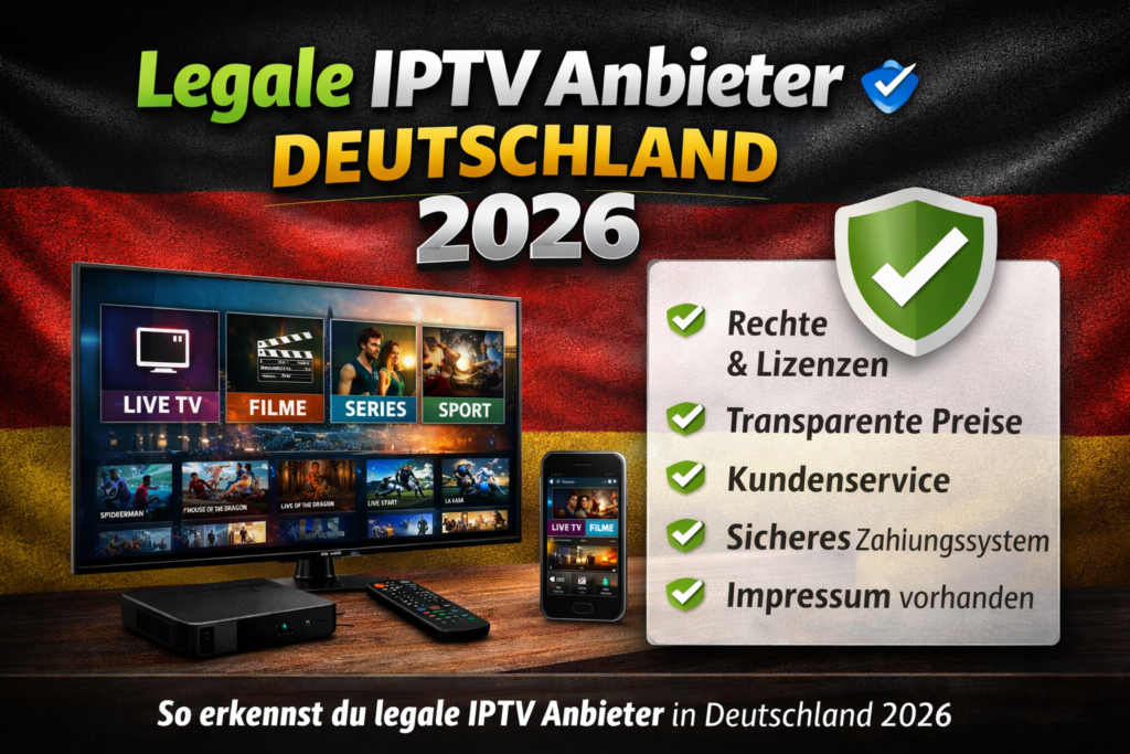 Legale IPTV Anbieter Deutschland 2026