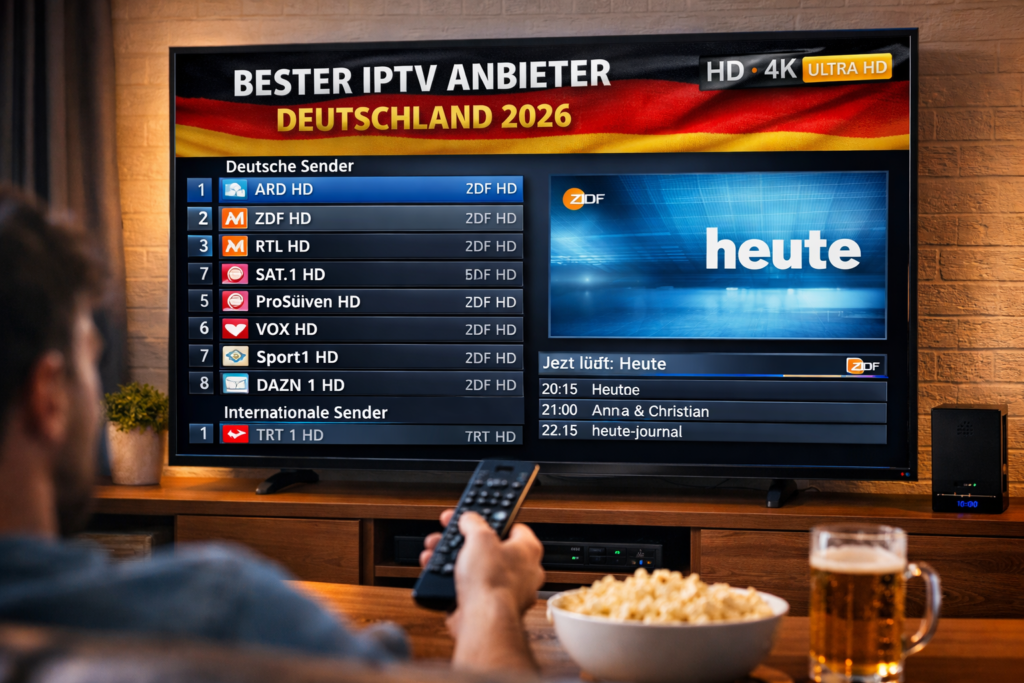 bester IPTV Anbieter Deutschland Senderliste HD 4K