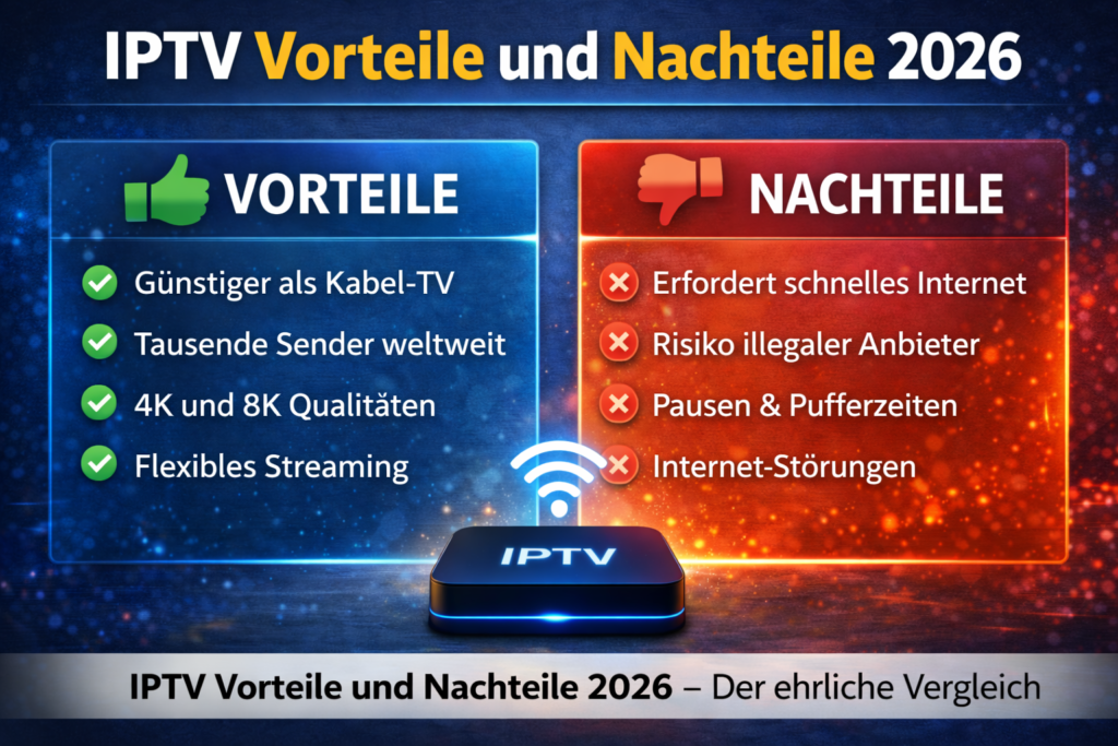 IPTV Vorteile und Nachteile 2026 – Der ehrliche Vergleich