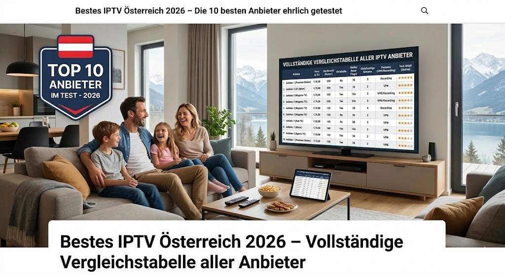 Bestes IPTV Österreich Vergleich 2026